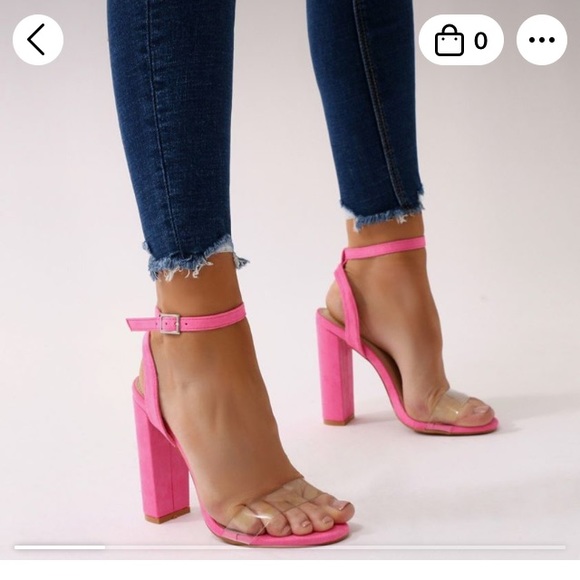 Public Desire Shoes - NATASA NEON PINK PUBLIC DESIRE HIGH HEELS